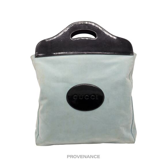Gucci Handbags - 🔴 Gucci Microsuede Shopping Tote - Powder Blue